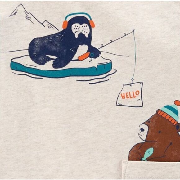 Carter’s Boys 4T Walrus Bear Long Sleeve Tee - Picture 8 of 8